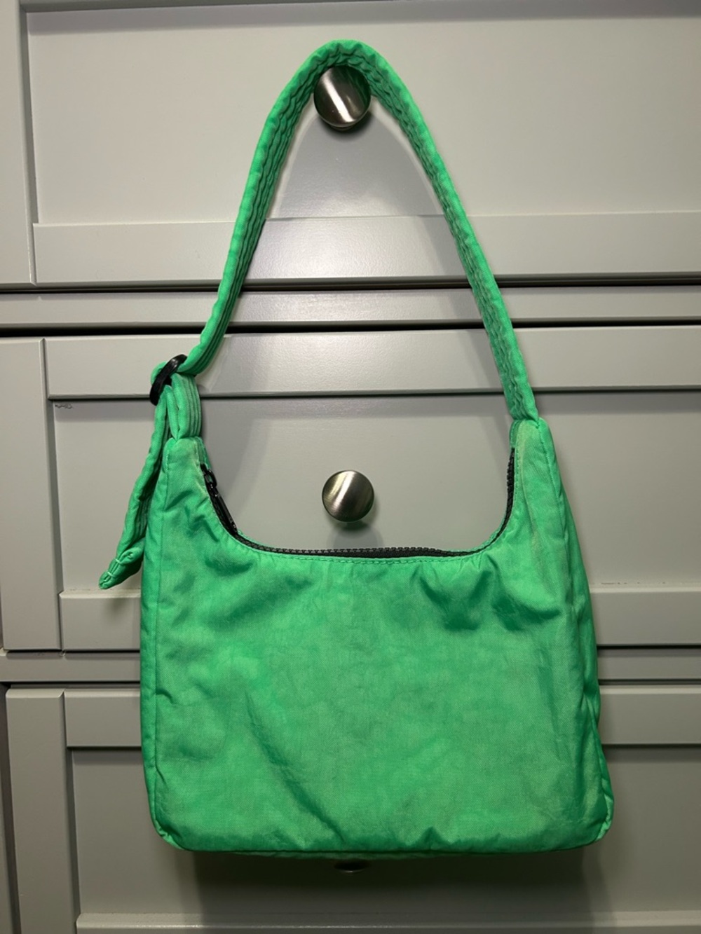 BAGGU Mini Nylon Shoulder Bag In Aloe